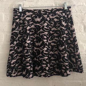 *SALE* NWT Club Monaco navy & pink lace mini skirt